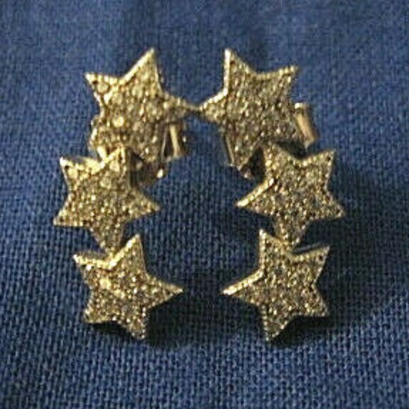 Jewelry - Sterling Silver Stars & CZ Celestial Earrings